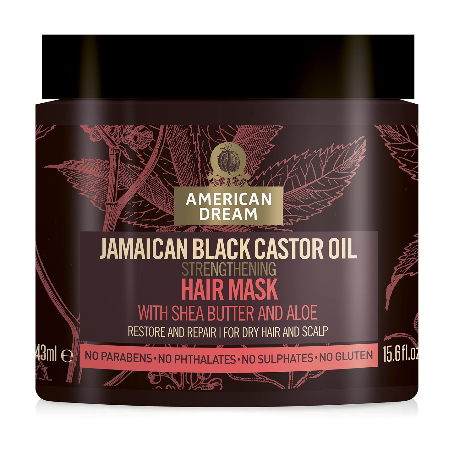 American Dream Jamaican Black Castor Oil Strengthening Hair Mask With Shea Butter & Aloe-443 ml