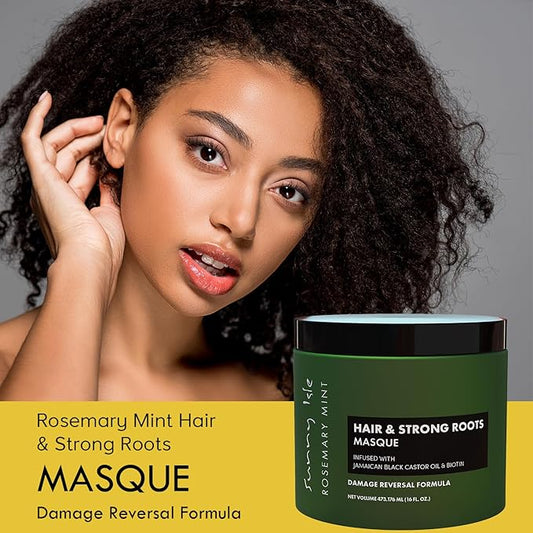 Sunny Isle Rosemary & Mint Hair & Strong roots Masque-473 ml/16 fl.oz