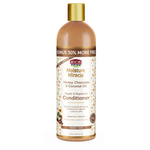 African Pride Moisture Honey Chocolate & coconut Oil Repair & Replenish Conditioner -473 ml/16 fl. oz