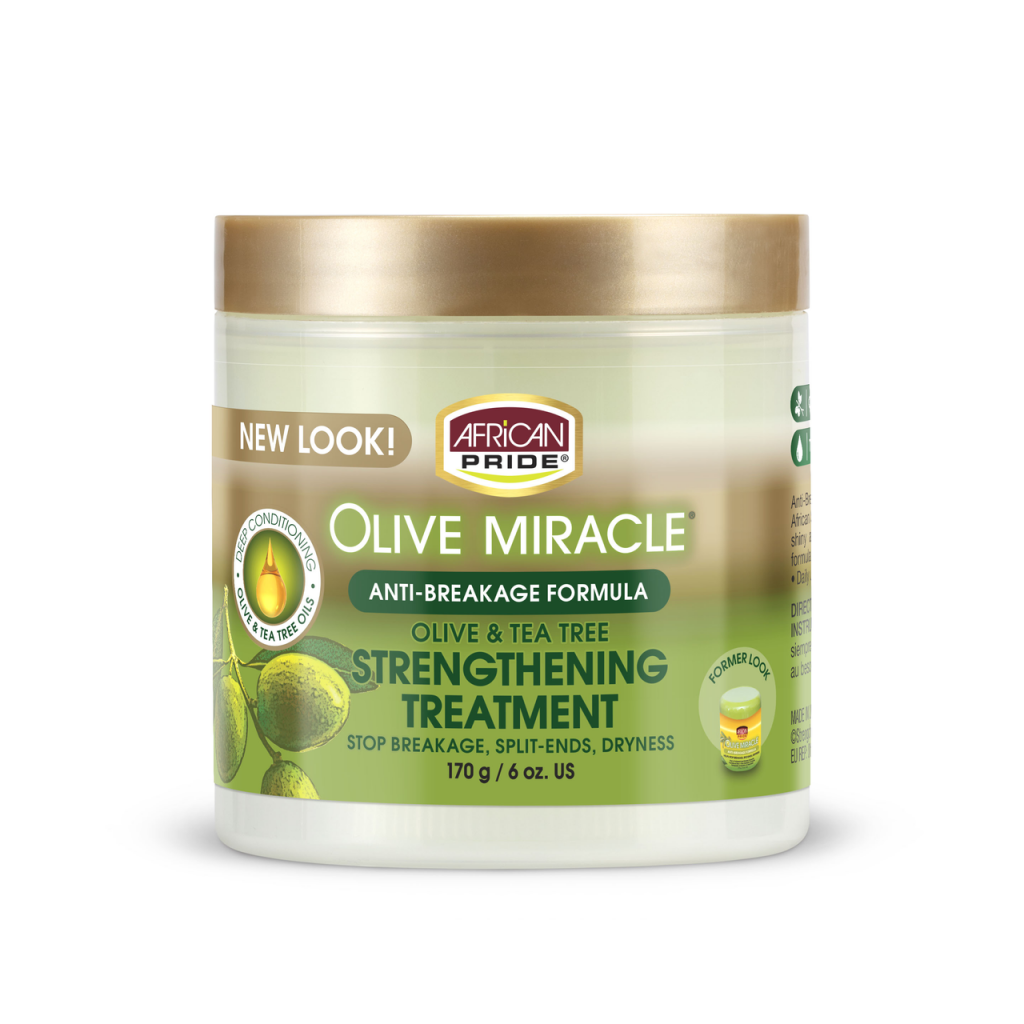 African Pride Olive Miracle Anti-Breakage Formula Strengthening Treatment-170g/6 oz