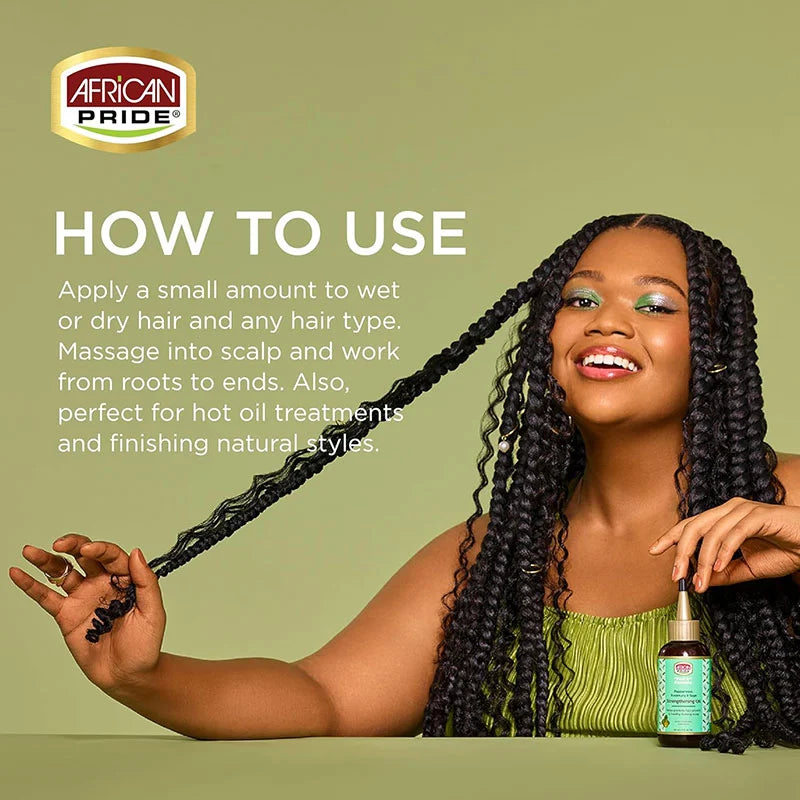 African Pride Peppermint, Rosemary  & Sage Strengthening Oil-118ml/4 Fl.Oz
