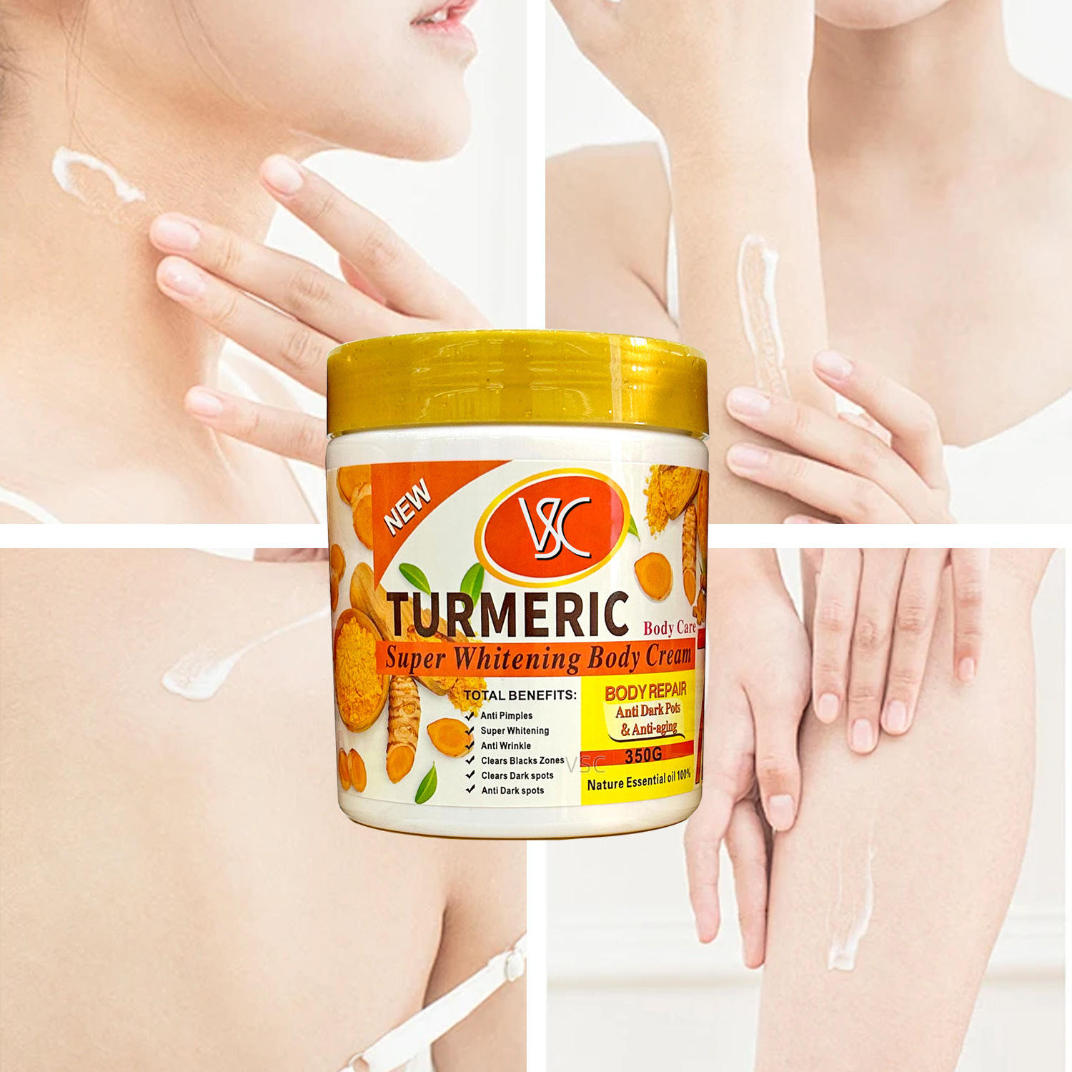 Veet Gold Turmeric Body Cream 350g – Brightening & Moisturizing Skincare