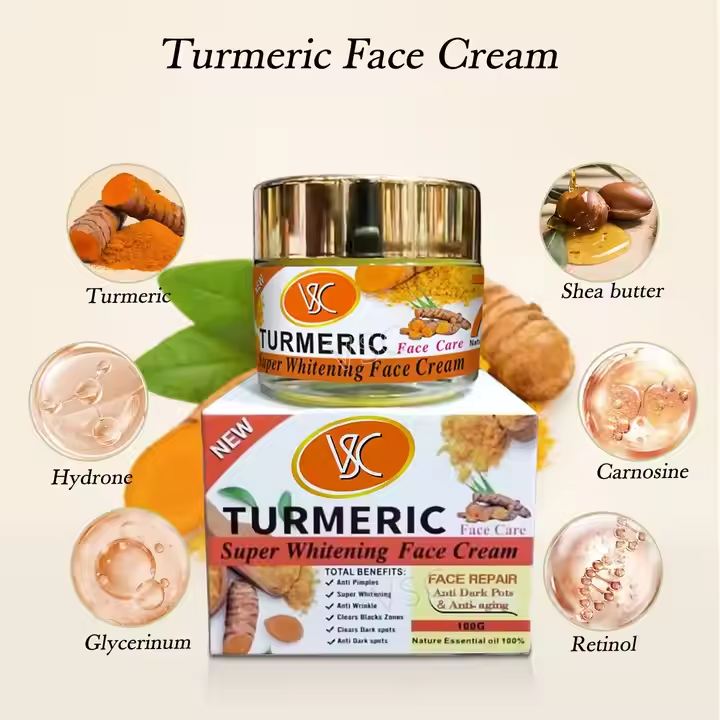 Veet Gold Turmeric Super Whitening Face Cream 50g – Brightening & Nourishing Daily Moisturizer