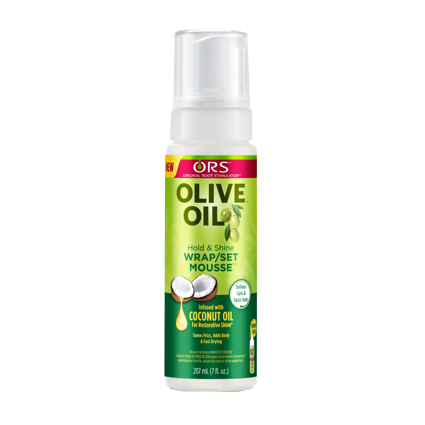 ORS Olive Oil Wrap/Set Mousse Hair styling Mousse 207ml/7oz