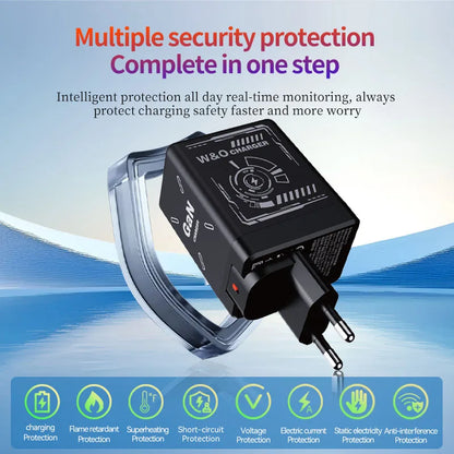 🎁 Hot Sale 🔥W&O 2-in-1 GaN Compatible with Fast Charger