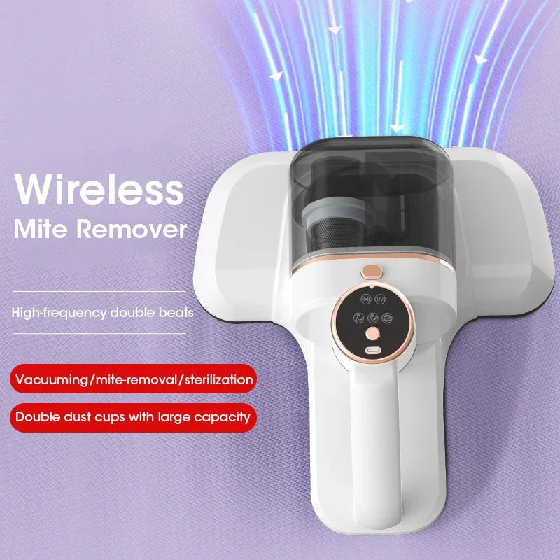 Wireless Bed Mite Remover Dust Mite Removal Vacuum Cleaner UV Mattress Dog Cat Hair Vacuum Cleaner For Pillows Sofas Carpets
