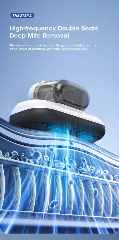 Wireless Bed Mite Remover Dust Mite Removal Vacuum Cleaner UV Mattress Dog Cat Hair Vacuum Cleaner For Pillows Sofas Carpets