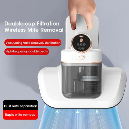 Wireless Bed Mite Remover Dust Mite Removal Vacuum Cleaner UV Mattress Dog Cat Hair Vacuum Cleaner For Pillows Sofas Carpets