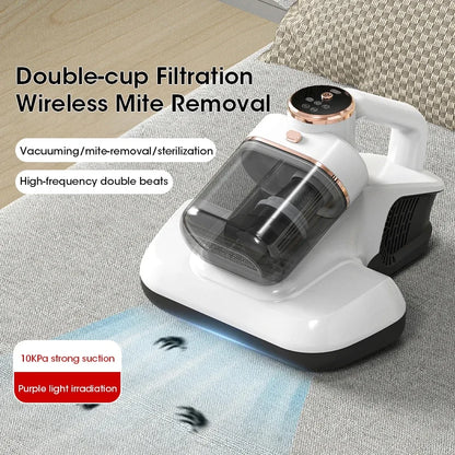 Wireless Bed Mite Remover Dust Mite Removal Vacuum Cleaner UV Mattress Dog Cat Hair Vacuum Cleaner For Pillows Sofas Carpets