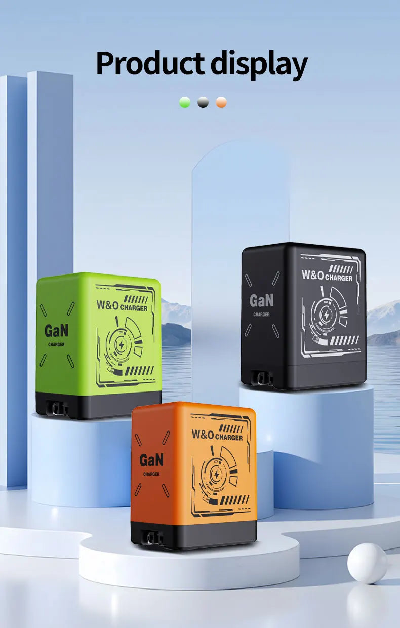 🎁 Hot Sale 🔥W&O 2-in-1 GaN Compatible with Fast Charger
