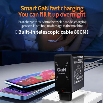 🎁 Hot Sale 🔥W&O 2-in-1 GaN Compatible with Fast Charger