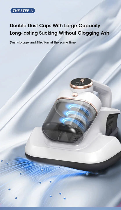 Wireless Bed Mite Remover Dust Mite Removal Vacuum Cleaner UV Mattress Dog Cat Hair Vacuum Cleaner For Pillows Sofas Carpets