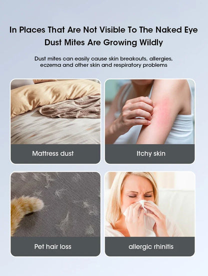 Wireless Bed Mite Remover Dust Mite Removal Vacuum Cleaner UV Mattress Dog Cat Hair Vacuum Cleaner For Pillows Sofas Carpets