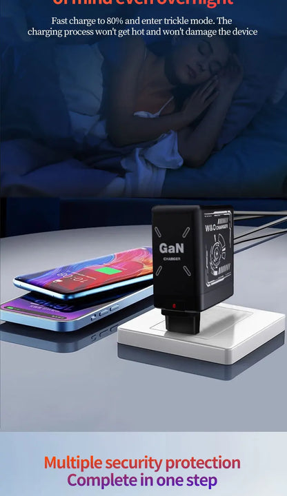 🎁 Hot Sale 🔥W&O 2-in-1 GaN Compatible with Fast Charger