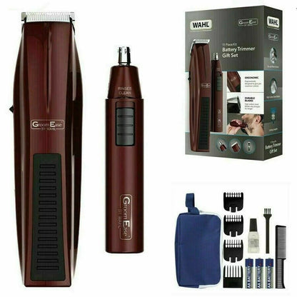 WAHL GroomEase Battery Beard & Personal Trimmer Gift Set - 11 Piece Kit