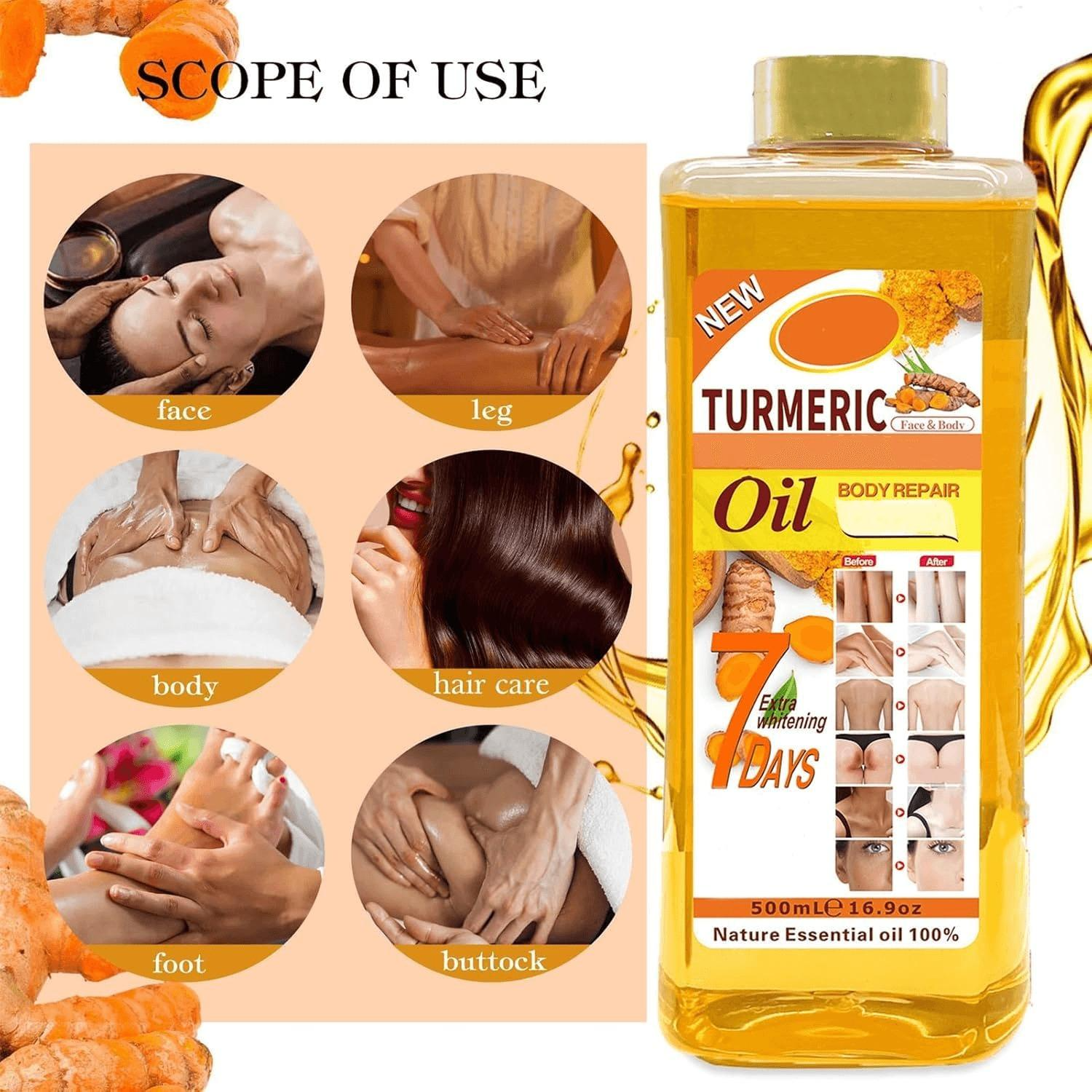 Veet Gold Turmeric Super Whitening Oil 500ml – 100% Essential Oils