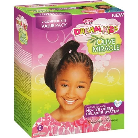 African Pride Dream Kids Olive Miracle No-Lye Creme Relaxer System -1 Application