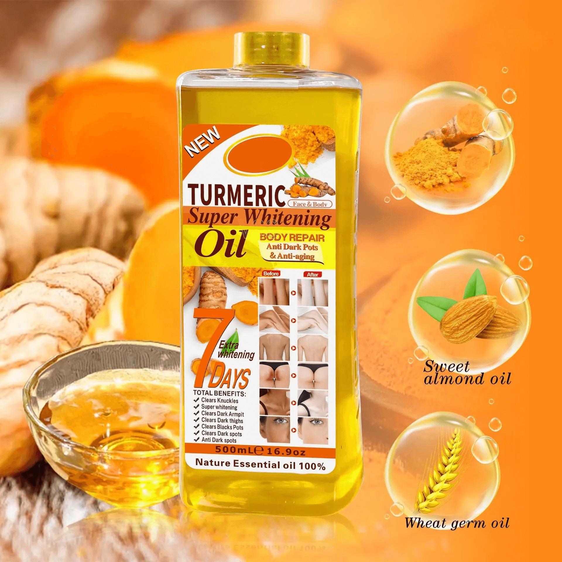 Veet Gold Turmeric Super Whitening Oil 500ml – 100% Essential Oils