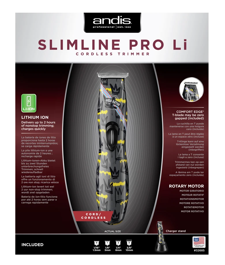 Andis Slimline Pro Li Cordless Trimmer Nation Design
