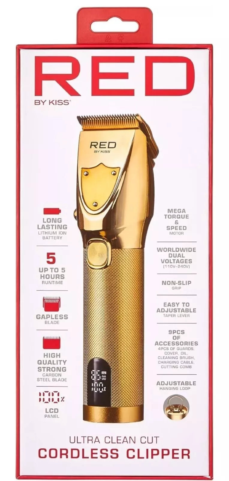 Red By Kiss Ultra Clean Cut Cordless Clipper - CC11